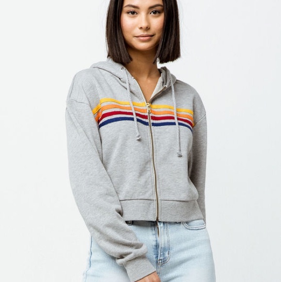 Full Tilt Tops - NWT Full Tilt Stripe Zip Jacket